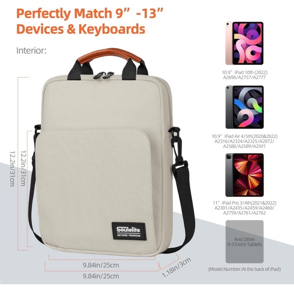 SoulElite Other - (1896) SoulElite Laptop or Tablet Sleeve Bag Creamy White Color